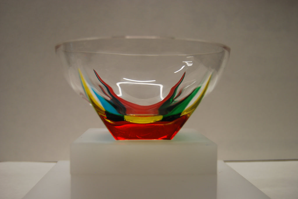 Murano Glass Trix Multi Color Bowl