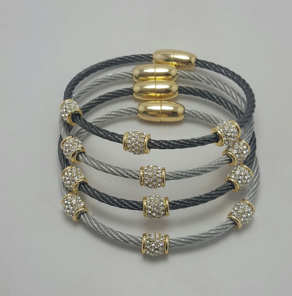 3 Bar Bracelet with Swarovski crystals
