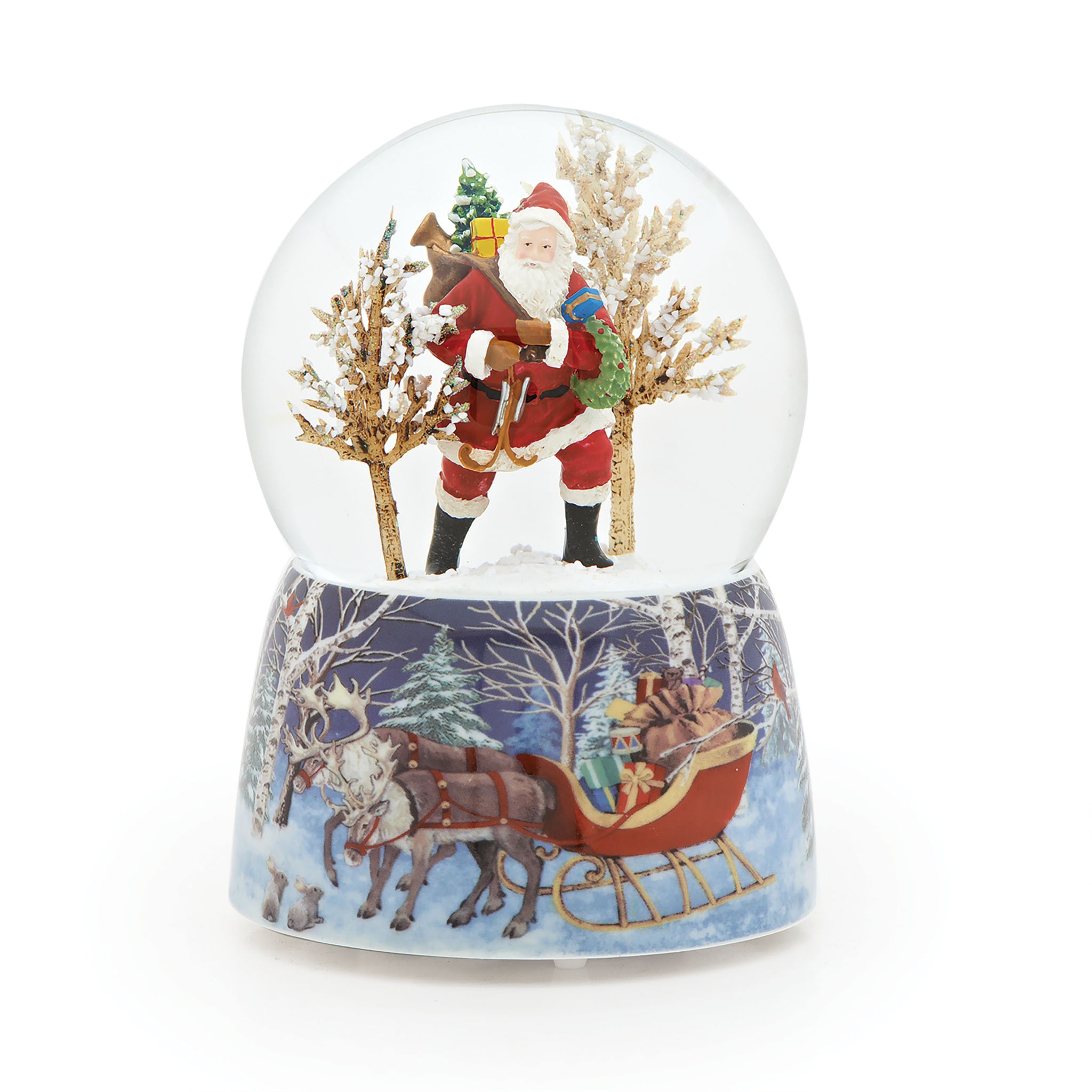 Santa Snowglobe Music Box & Clock Shoppe