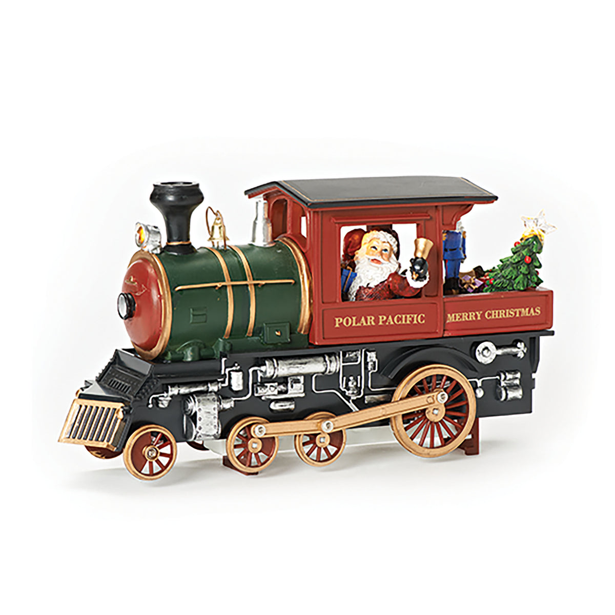 Santa in Train Music Box & Clock Shoppe