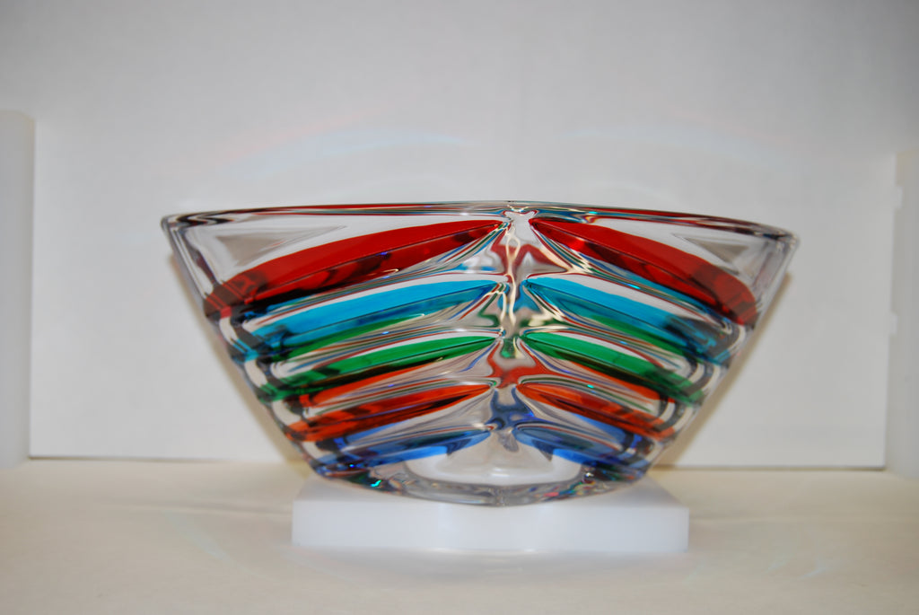 Murano Glass Facet Multi Color Bowl