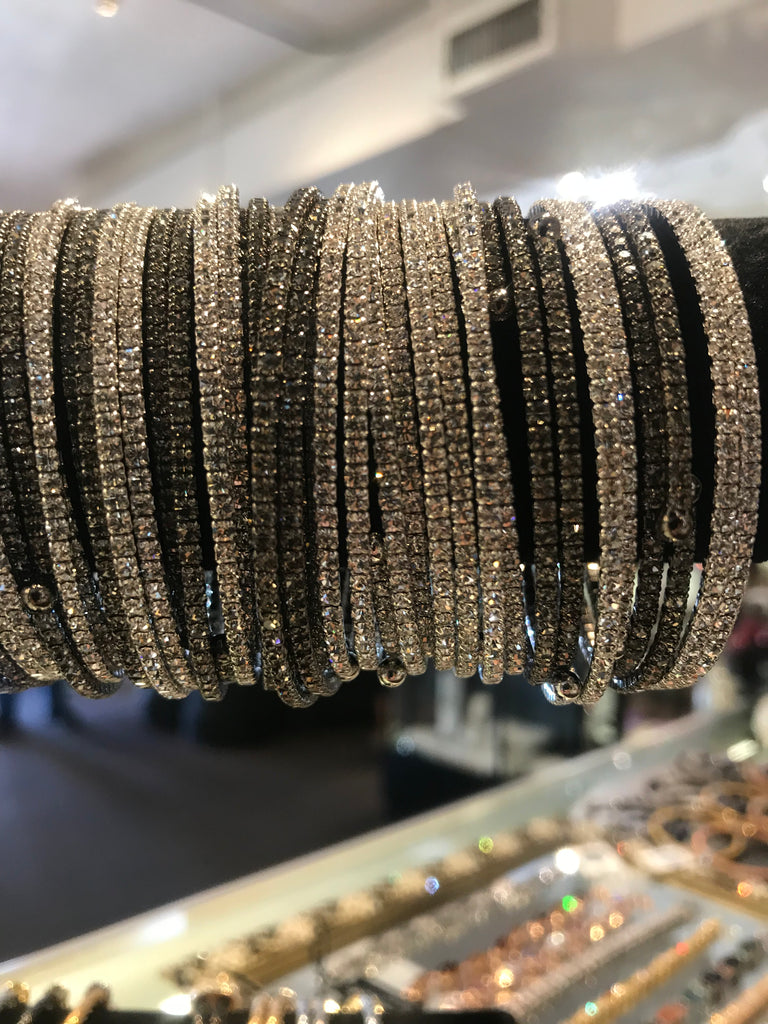 Two Row Wrap Around Bracelet w/ Swarovski Crystals – Music Box